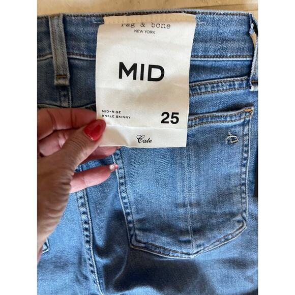 Rag & Bone NWT CATE Mid rise ankle skinny 25 NWT raw hem - Picture 7 of 9